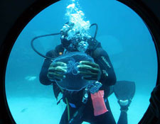 View from Antigua Subcat submarine dive